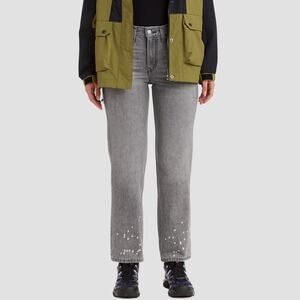 Levis Low Pro Straight Faded Black Grey Mid Rise Jeans Sz 28